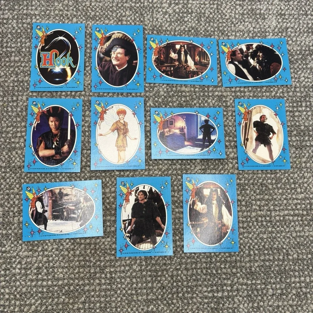 Topps‎ 1991 Hook Movie Complete 99 Set W 11 Stickers Robin Williams Peter Pan